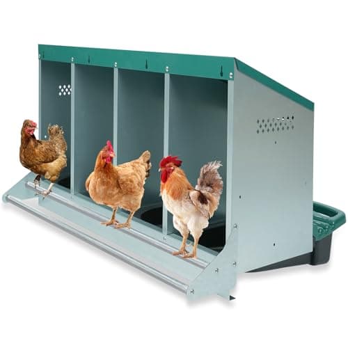 4-Hole Heavy Duty Metal Roll-Away Nesting Box from Generic