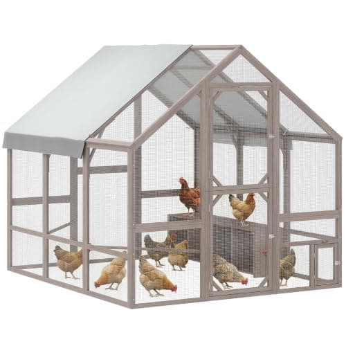 PawHut Large Wooden Chicken Coop, 83in x 73in x 73in from PawHut