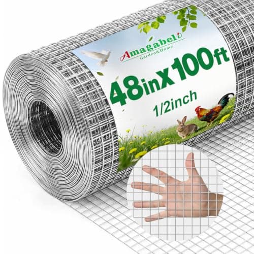 Amagabeli Hardware Cloth, 1/2in Mesh, 48in x 100ft, 19 Gauge from Amagabeli